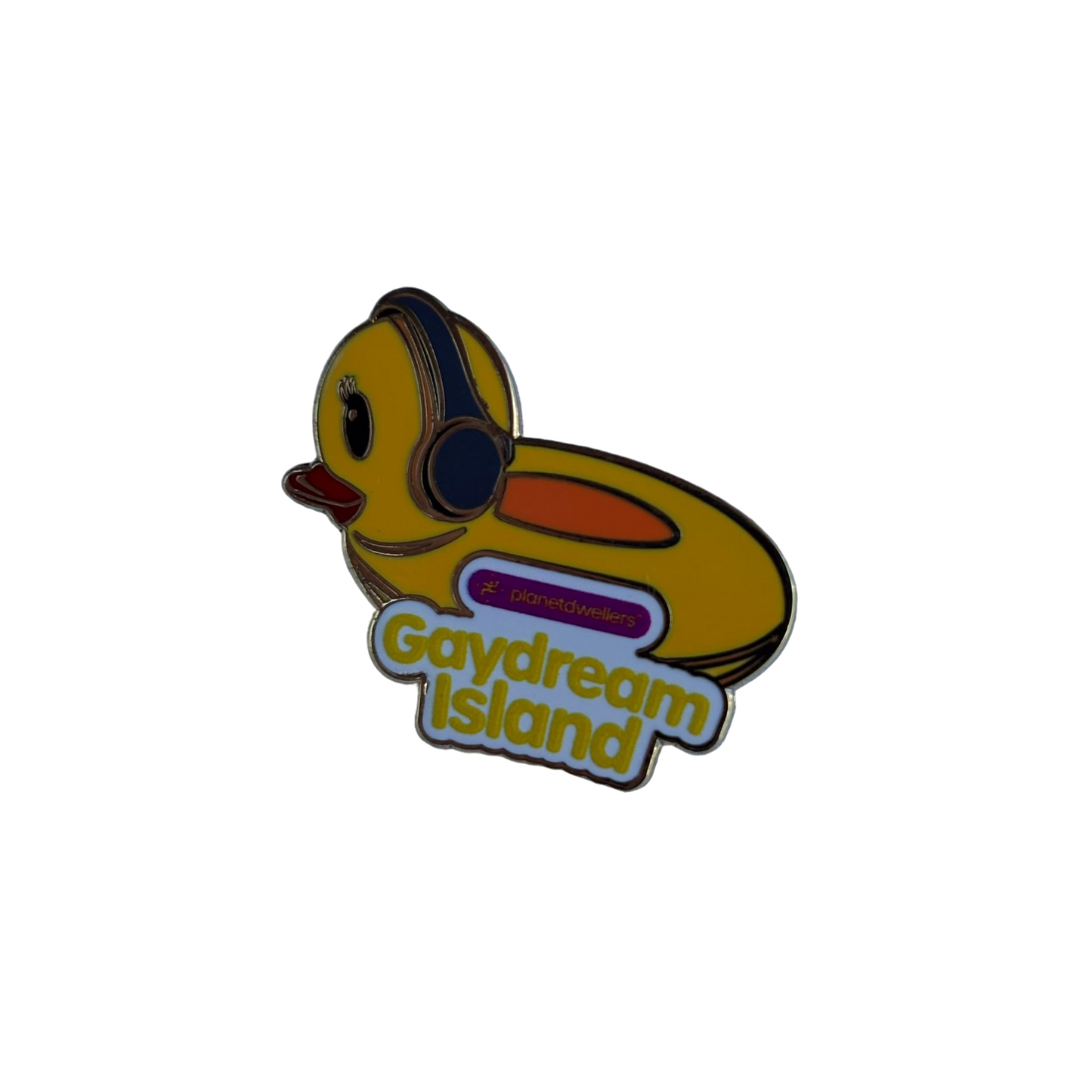 Gaydream Island DJ Duck Lapel Pin
