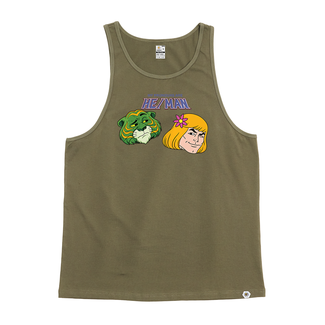 My Pronouns are He/Man Singlet