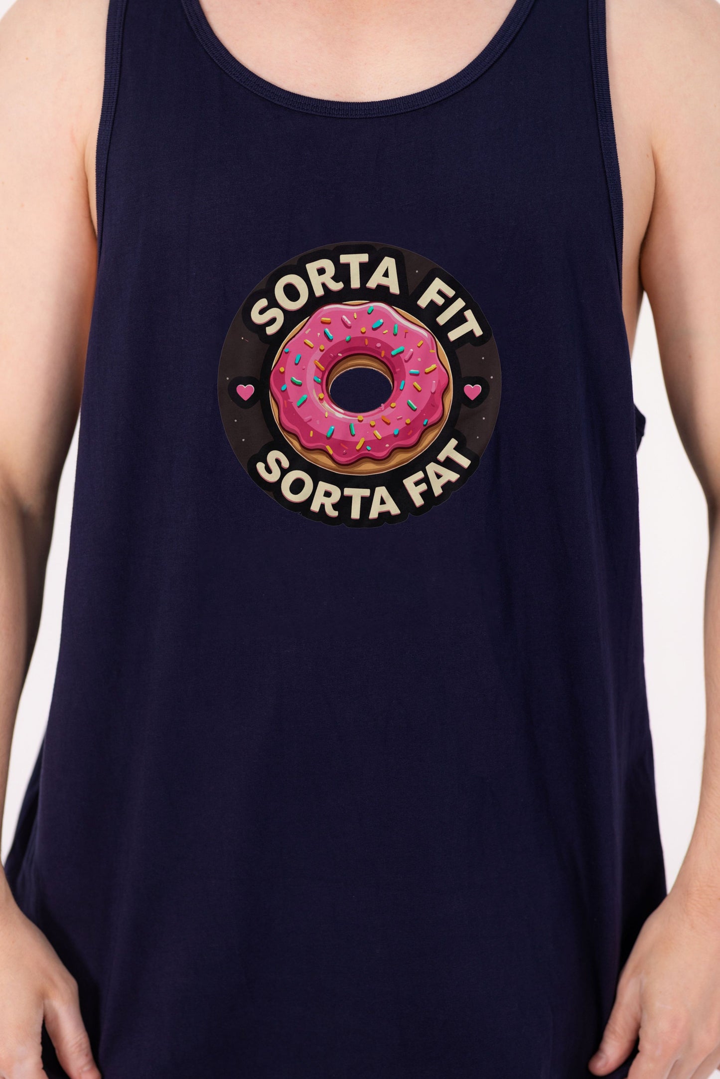 Sorta Fit Sorta Fat Donut Icon Singlet