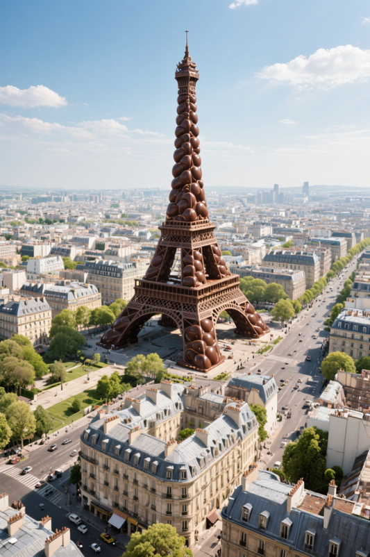 Eiffel Tower of Cholocate Art Print