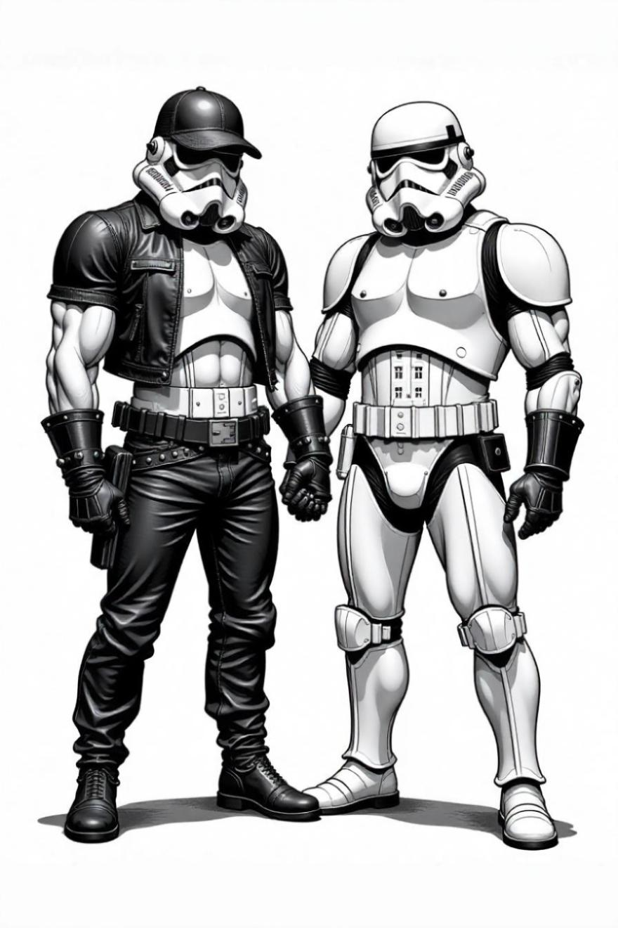 Stormtrooper Buddy Love Art Print