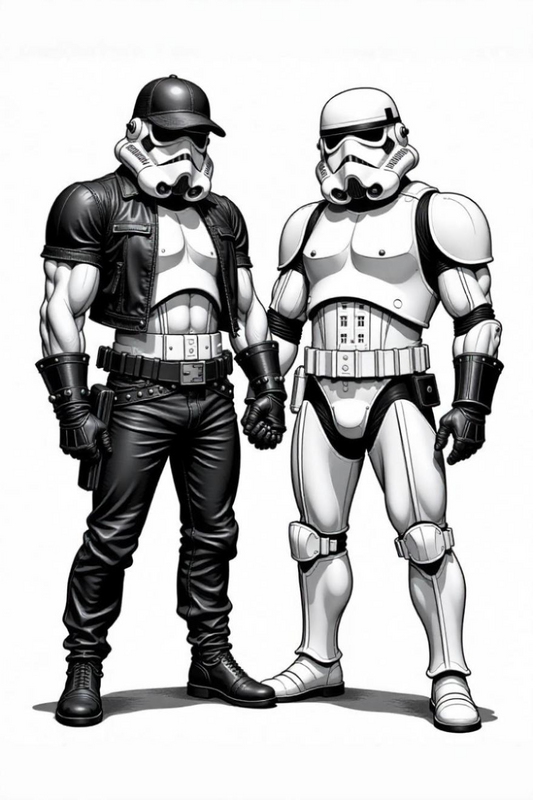 Stormtrooper Buddy Love Art Print