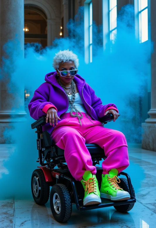 Wheelie Bad Grandma Art Print