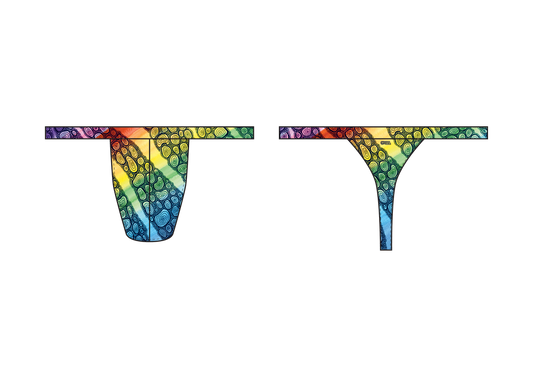 KRISBEES G-Swim - Blak Bubul Bubbles of Love - Thong / G-String - Official Collab