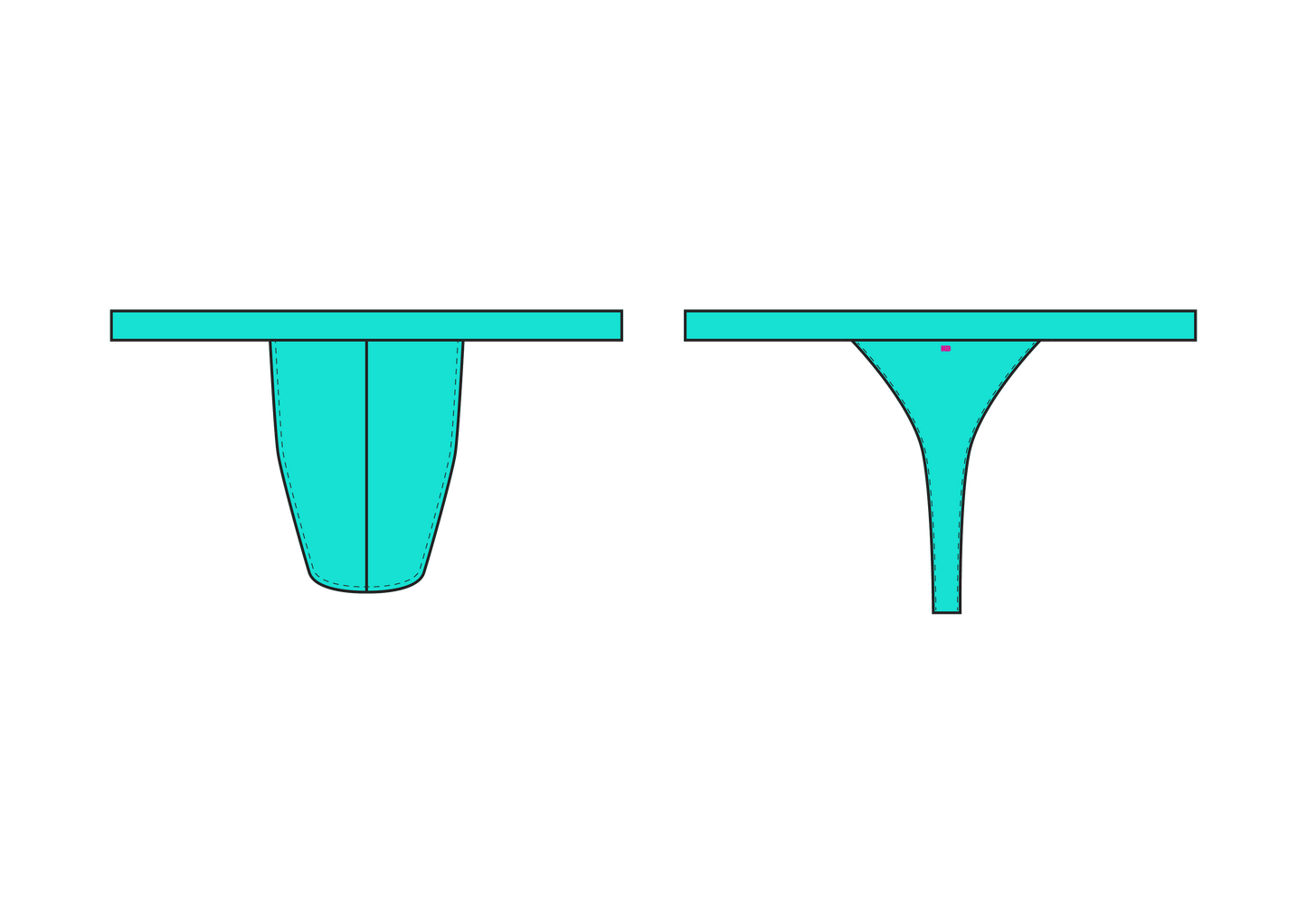 KRISBEES G-Swim - Lagoon Pop - Thong / G-String