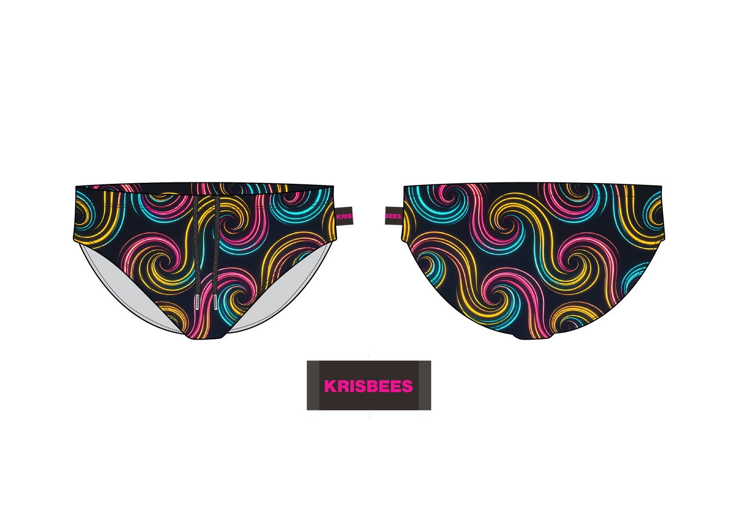 KRISBEES Swimwear - Electric Swirl
