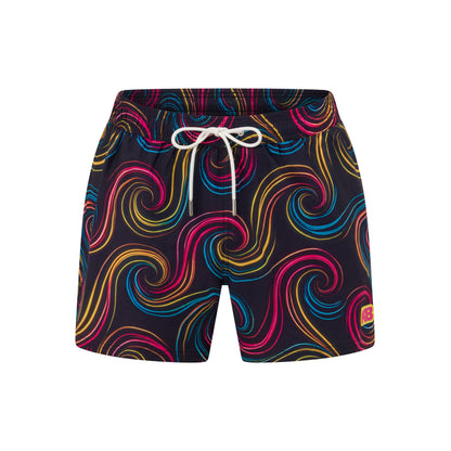 Goldilocks Bear Shorts - Electric Swirl