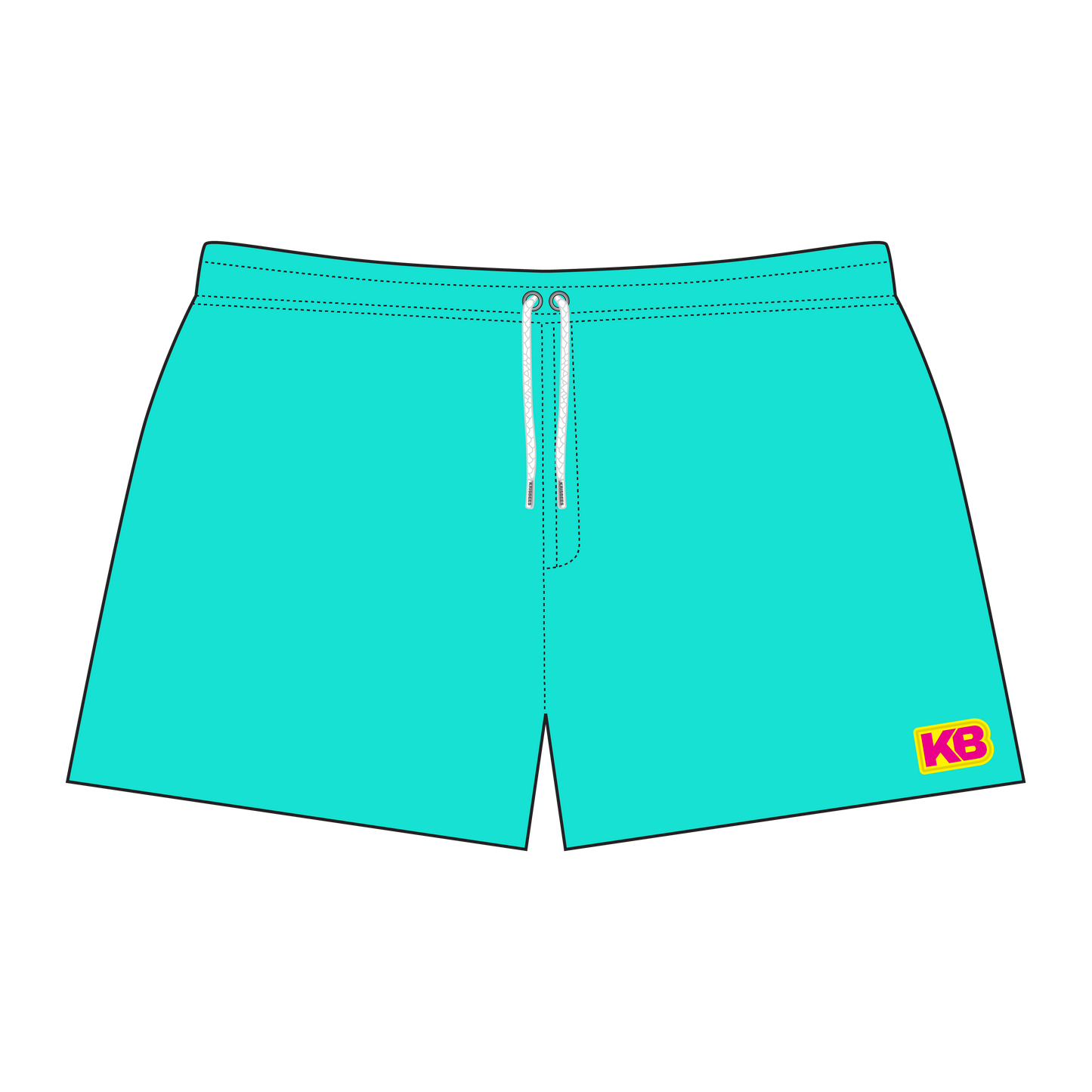Goldilocks Bear Shorts - Lagoon Pop