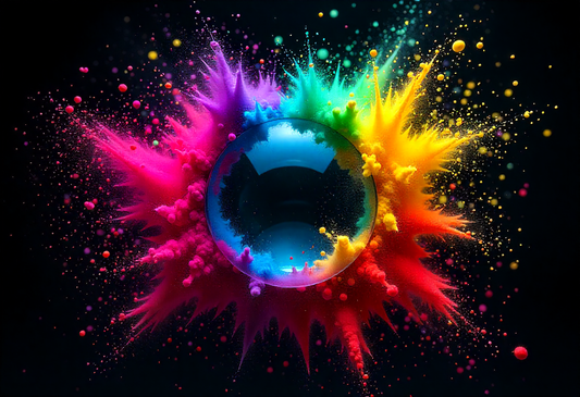 Circular explosion Art Print