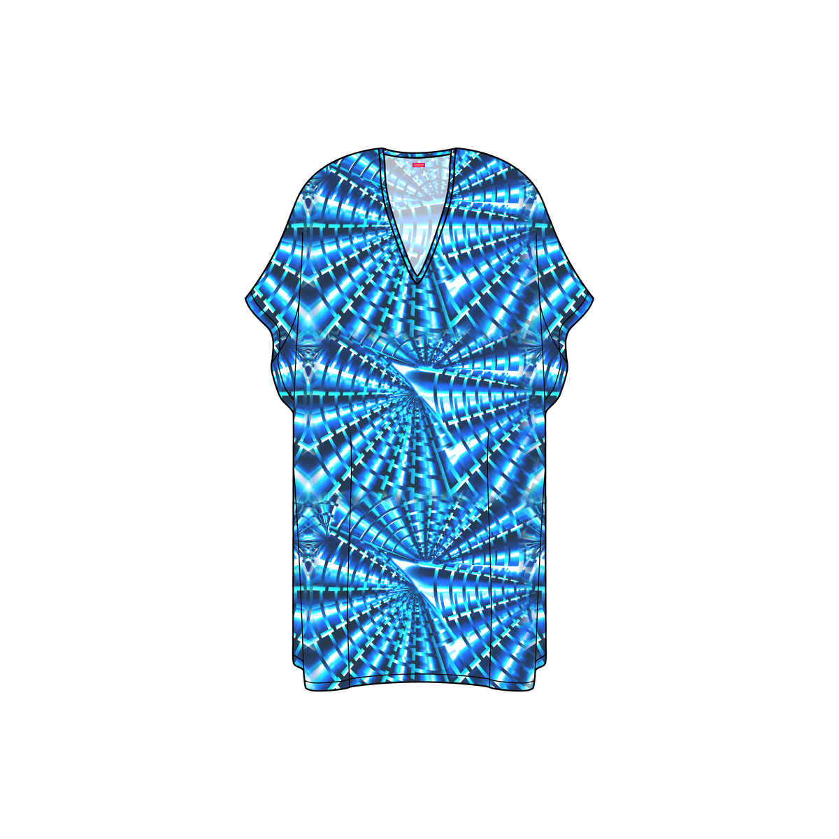Spidey Blue Kaftan Chiffon