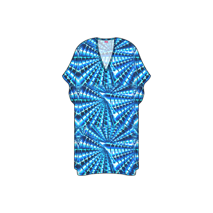 Spidey Blue Kaftan Chiffon