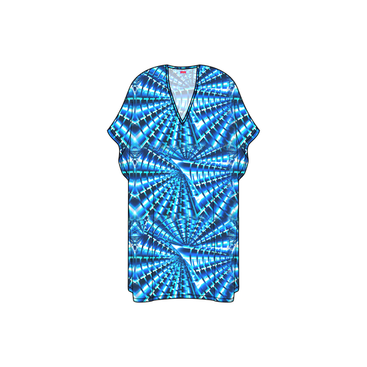 Spidey Blue Kaftan Chiffon