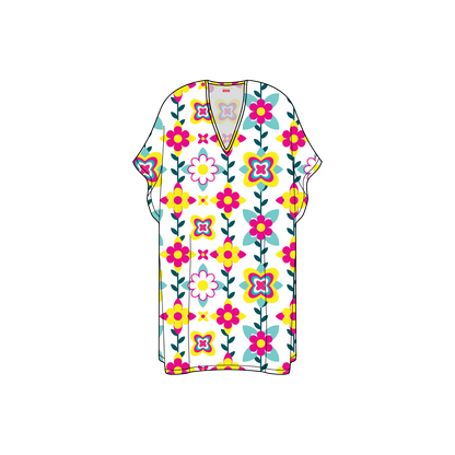 Retro Daisy Kaftan Chiffon - Pre Order