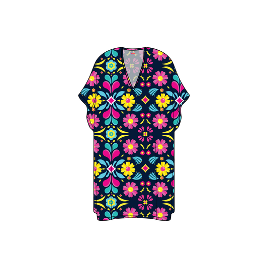 Midnight Bloom Kaftan Chiffon - Pre Order