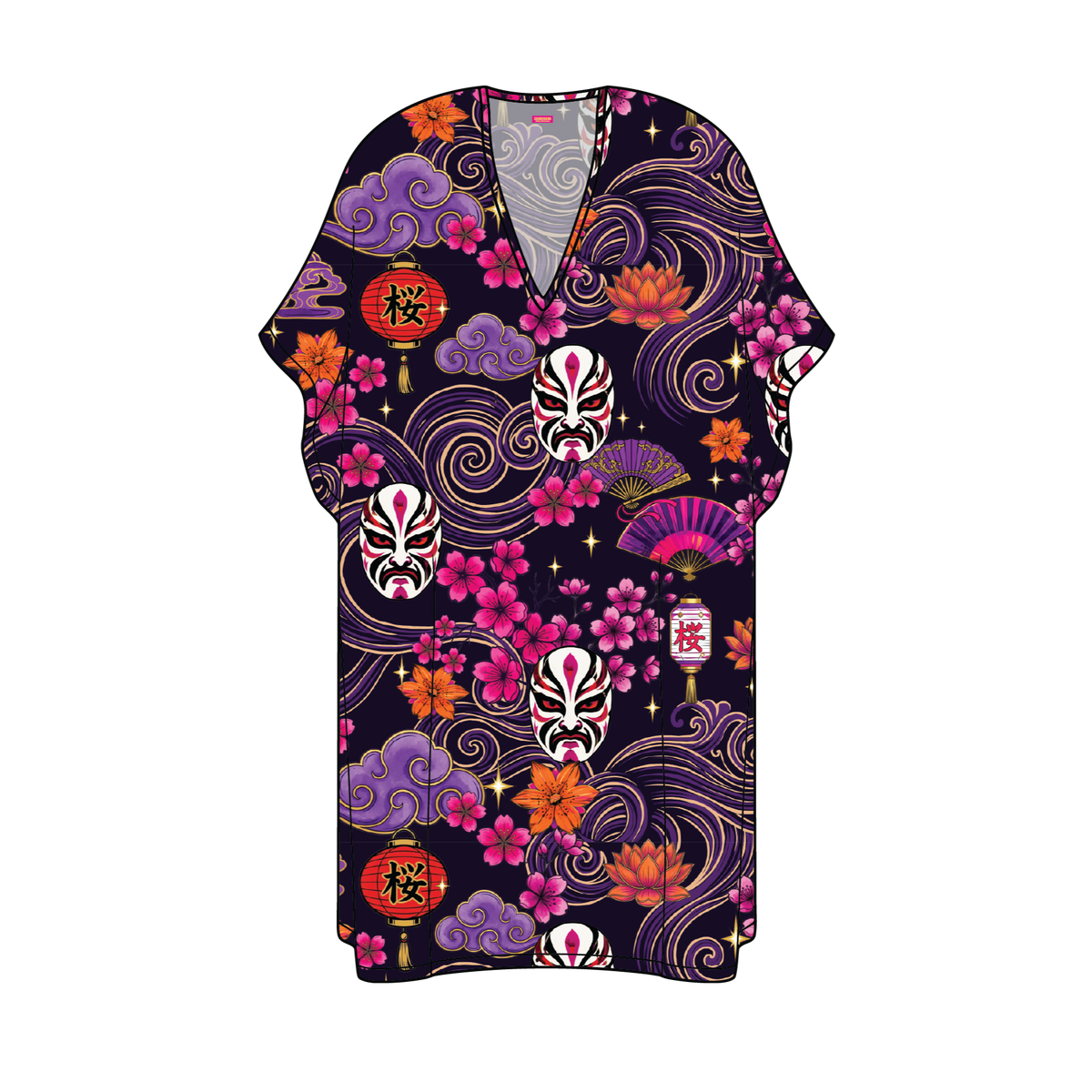 Neon Kabuki Kaftan Chiffon - Pre Order
