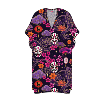 Neon Kabuki Kaftan Chiffon - Pre Order