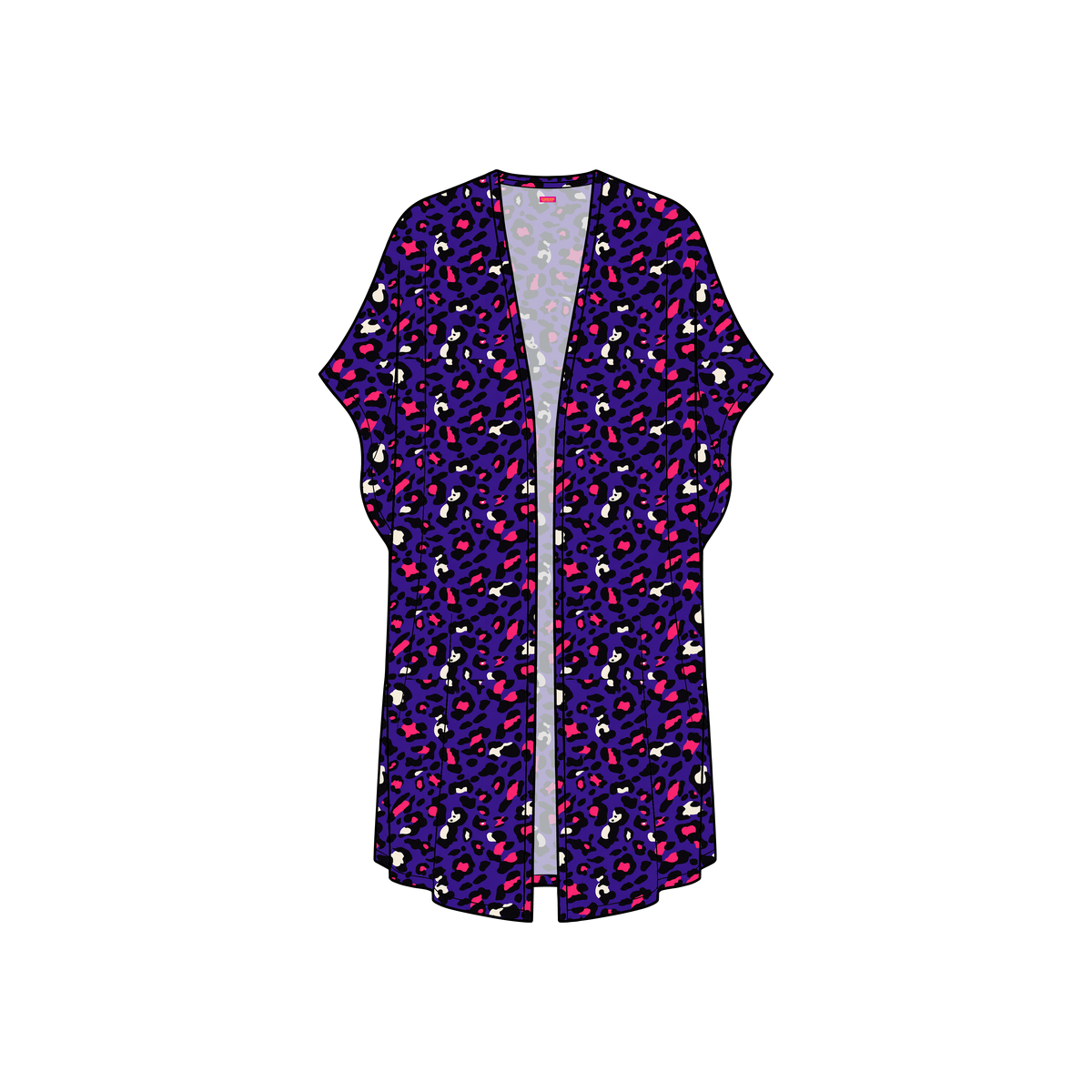 Leopard Soda Kimono Rayon