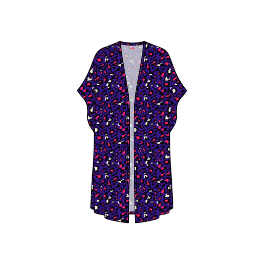 Leopard Soda Kimono Rayon
