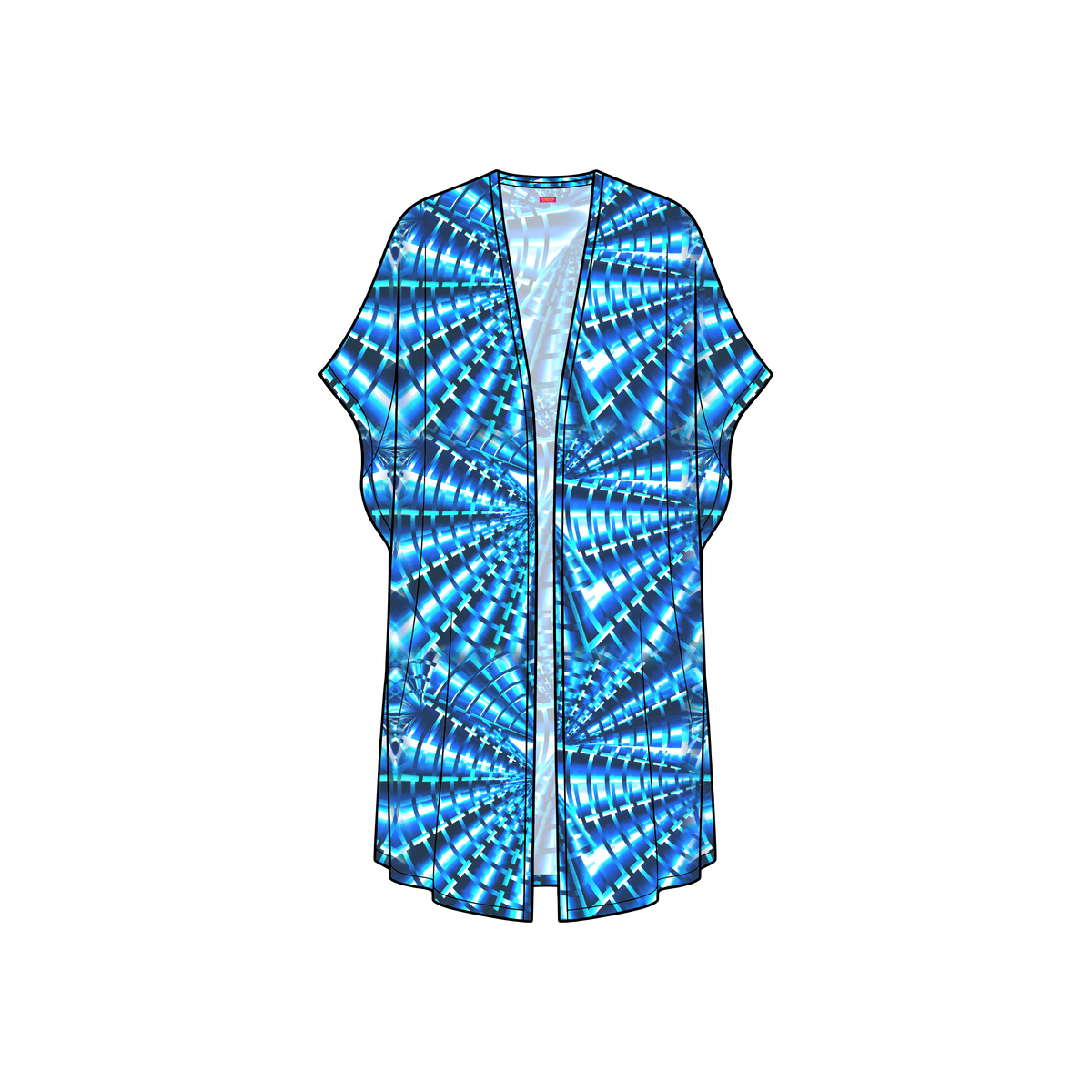 Spidey Blue Kimono Chiffon