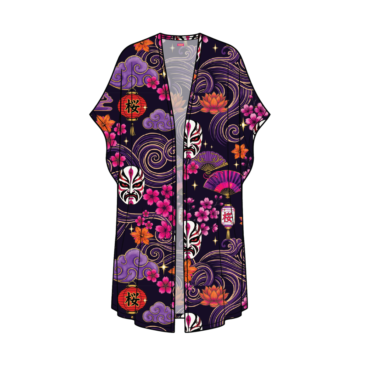 Neon Kabuki Kimono Chiffon - Pre Order