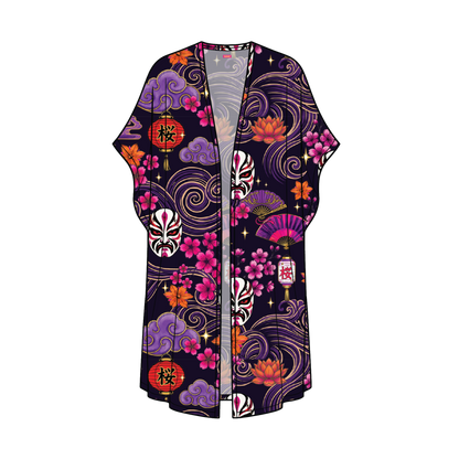 Neon Kabuki Kimono Chiffon - Pre Order