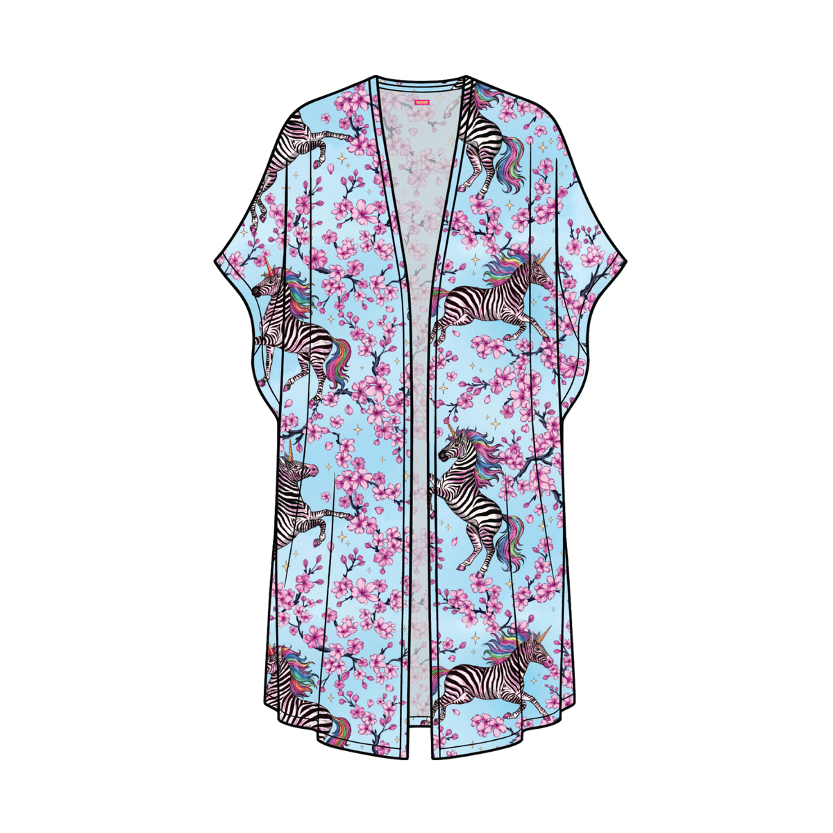 Zakura Zebracorn Kimono Chiffon - Pre order