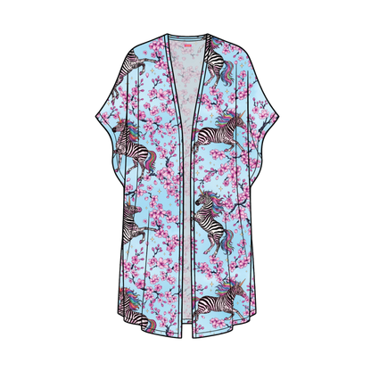 Zakura Zebracorn Kimono Chiffon - Pre order