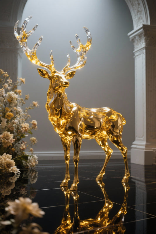 Golden Stag Art Print