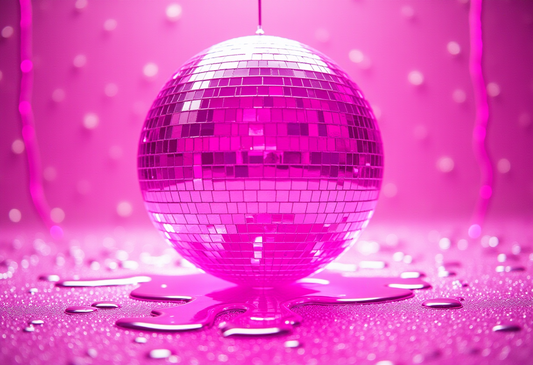 Shiny Pink Disco Ball Art Print