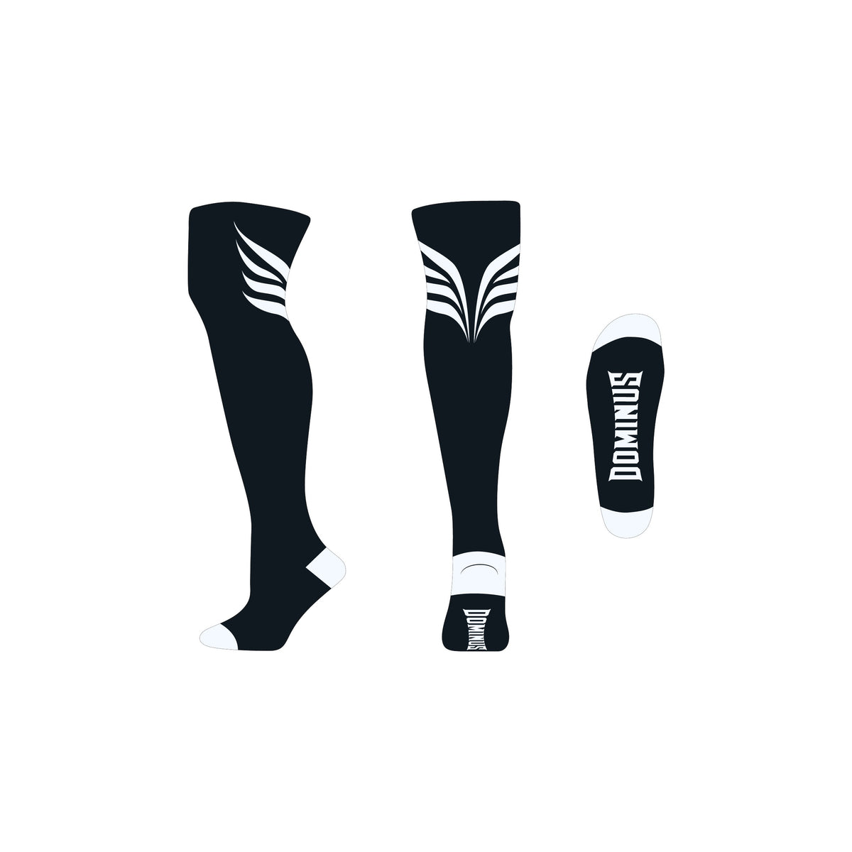 Thigh Slut Dominus Socks - Wings  - Pre Order Ship Mid Nov