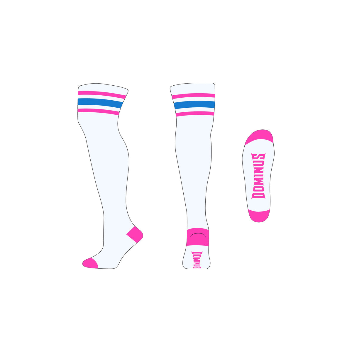 Thigh Slut Dominus Socks - Slut Stripes - Pre Order Ship Mid Nov