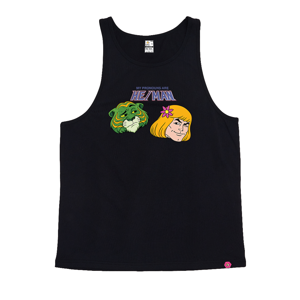My Pronouns are He/Man Singlet