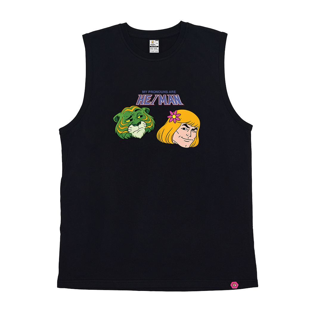 My Pronouns are He/Man Tank
