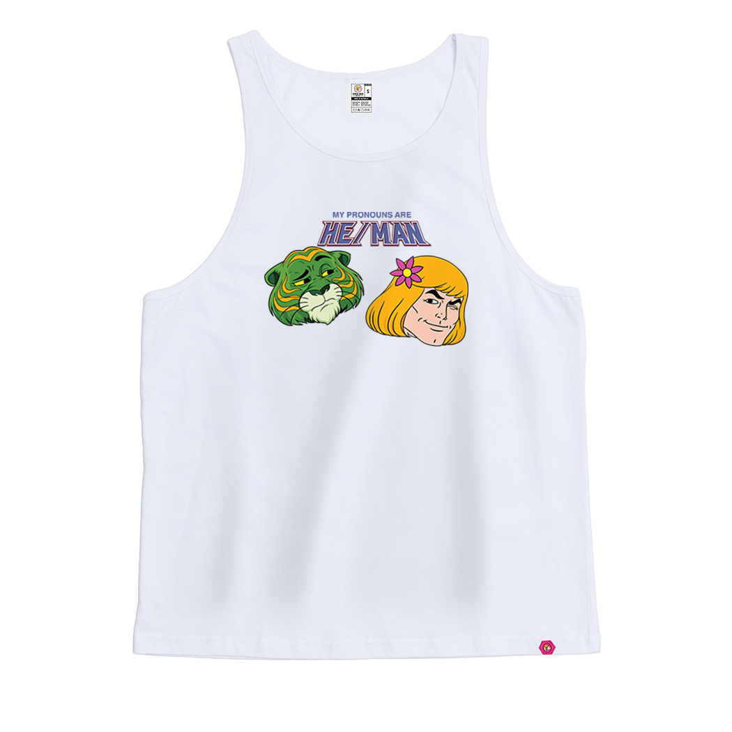 My Pronouns are He/Man Singlet