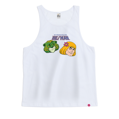 My Pronouns are He/Man Singlet
