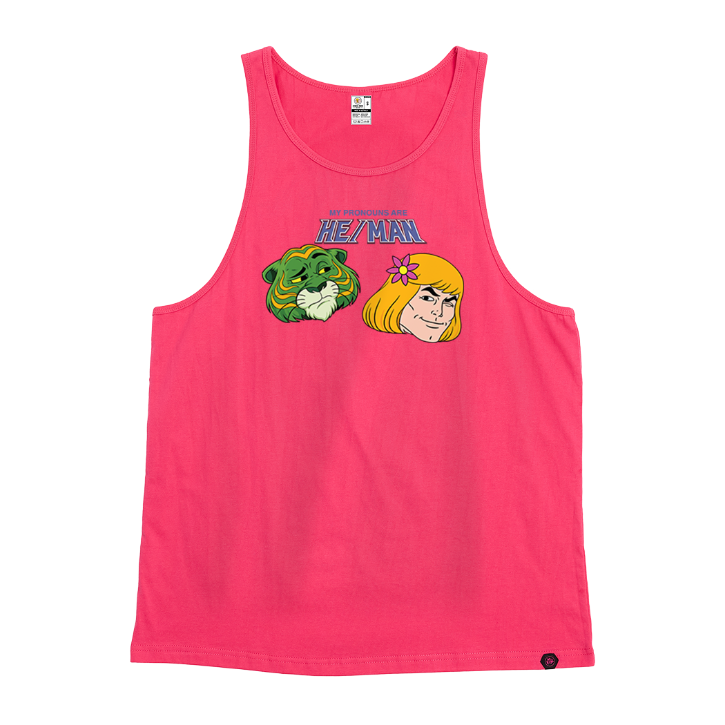 My Pronouns are He/Man Singlet