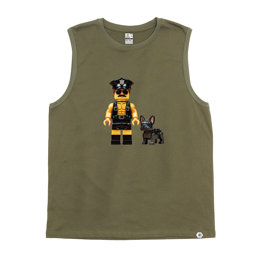 An Officer and His Dog Tank