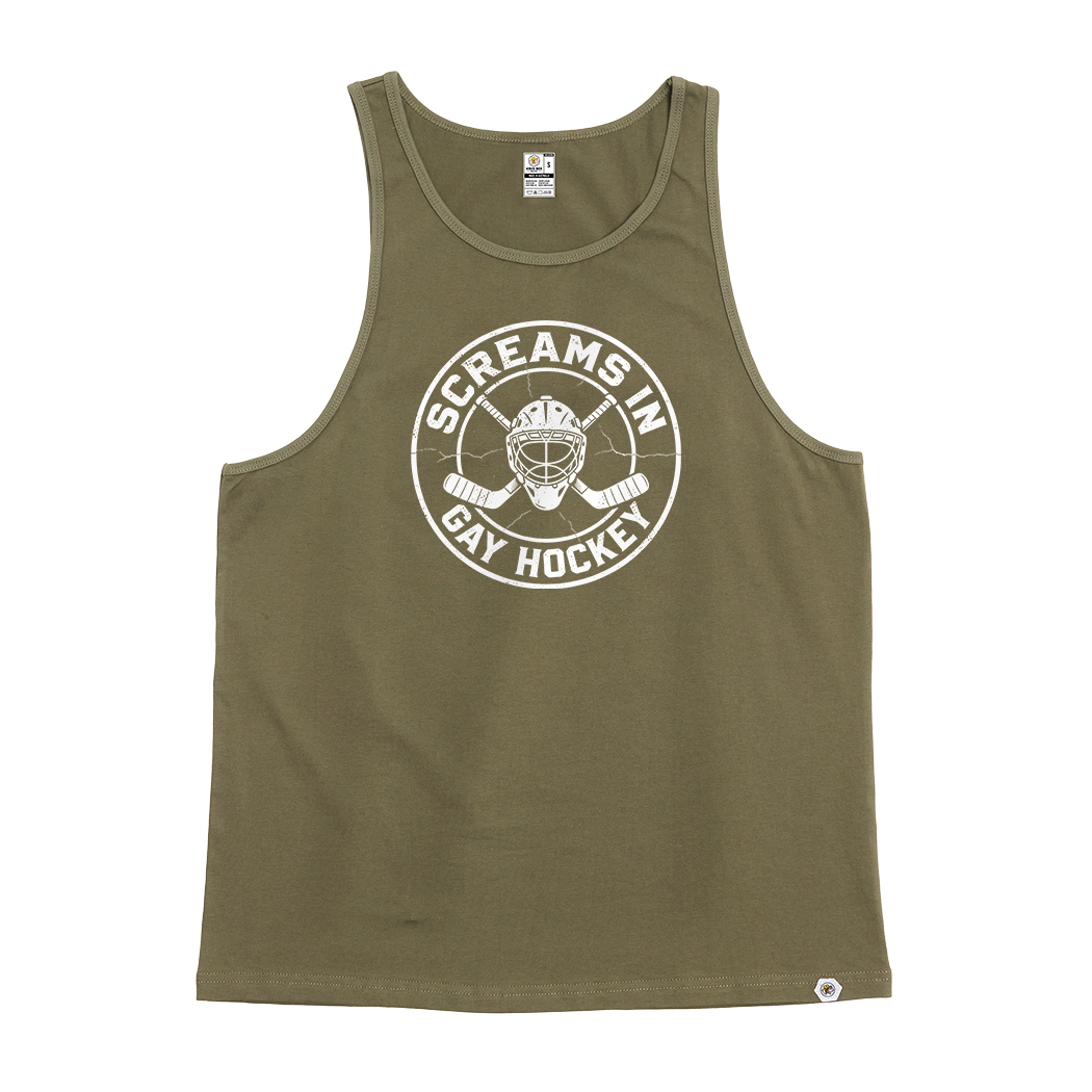 Screams in Gay Hockey Singlet