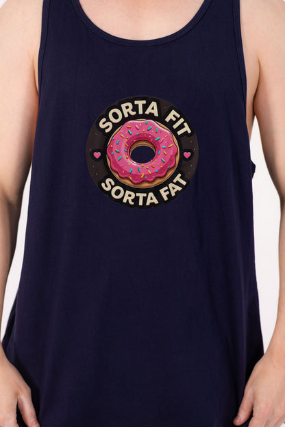 Sorta Fit Sorta Fat Donut Icon Singlet