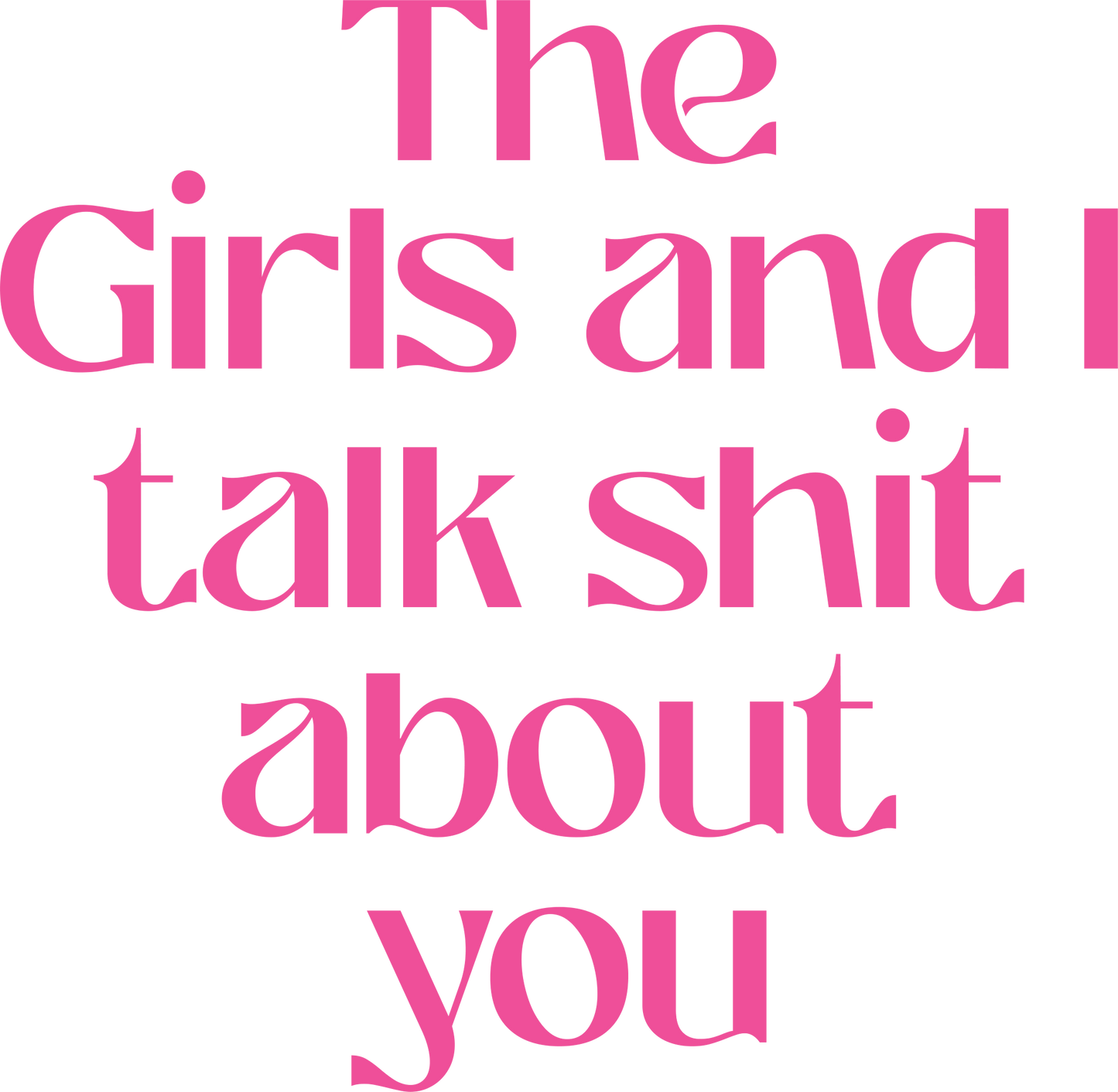 The Girls and I... Tank